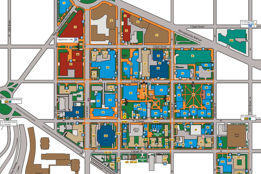 A thumbnail image of the Foggy Bottom campus map