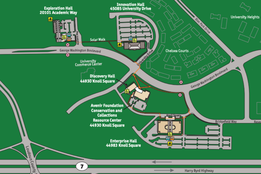 A thumbnail image of the Virginia Science & Technology Campus facilities map