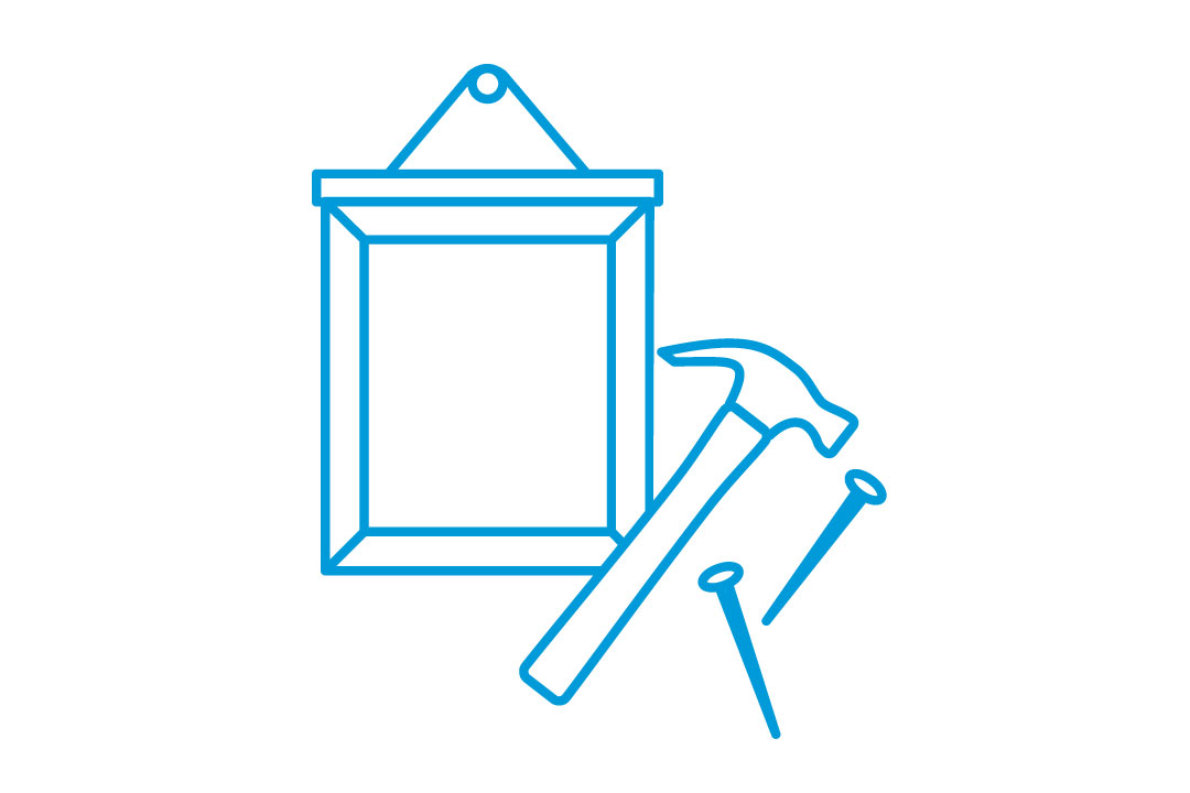 illustrated hammer and nails