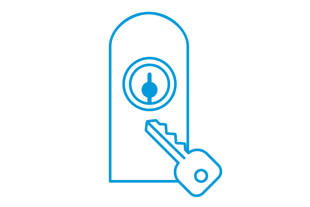 illustration of key and lock