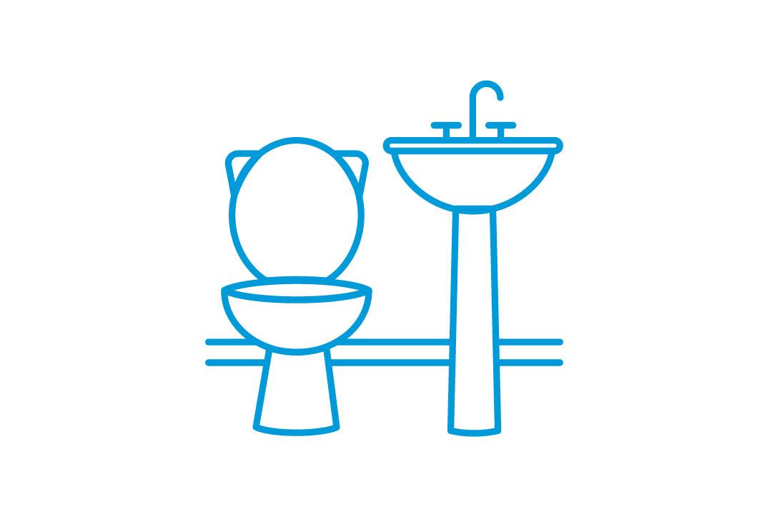 illustration of sink and toilet